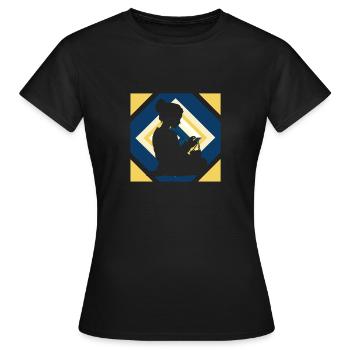 Garn Haekeln Stricken - Frauen T-Shirt - Schwarz - Vorne - AI Model Female 172 dark (172cm)