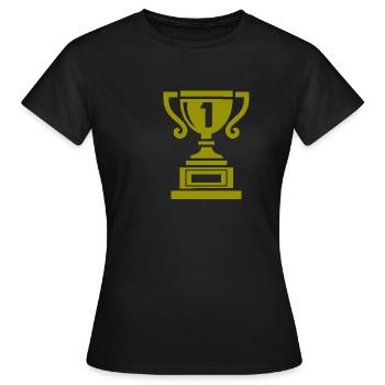 pokal 1 - Frauen T-Shirt - Schwarz - Vorne - AI Model Female 172 dark (172cm)