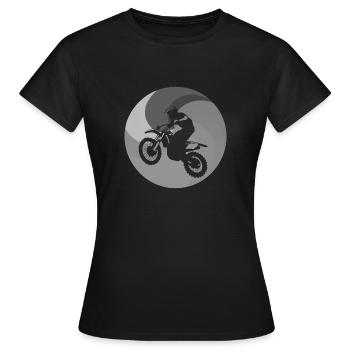 Dirtbike Stunt Rennsport - Frauen T-Shirt - Schwarz - Vorne - AI Model Female 172 dark (172cm)