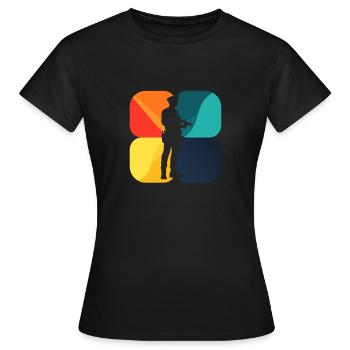 Officier de police - T-shirt Femme - noir - Devant - AI Model Female 172 dark (172cm)