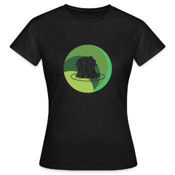 Spaghetti de pâtes - T-shirt Femme - noir - Devant - AI Model Female 172 dark (172cm)