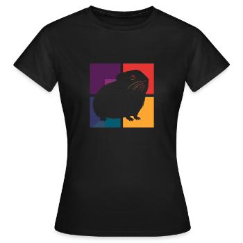 Meerschweinchen Tierpflege Fell - Frauen T-Shirt - Schwarz - Vorne - AI Model Female 172 dark (172cm)