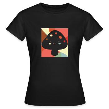 Éponge végétarienne aux plantes sauvages - T-shirt Femme - noir - Devant - AI Model Female 172 dark (172cm)