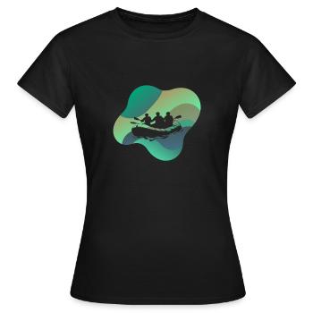 Rafting en eau vive Bach - T-shirt Femme - noir - Devant - AI Model Female 172 dark (172cm)