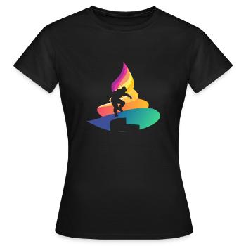 Parkourlaeufer Stunt - Frauen T-Shirt - Schwarz - Vorne - AI Model Female 172 dark (172cm)