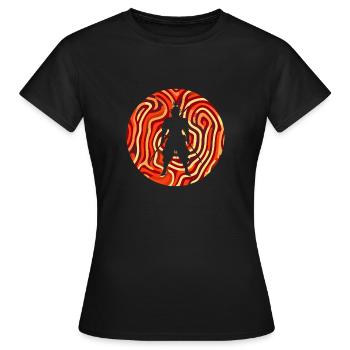 Épée Ninja Samouraï - T-shirt Femme - noir - Devant - AI Model Female 172 dark (172cm)