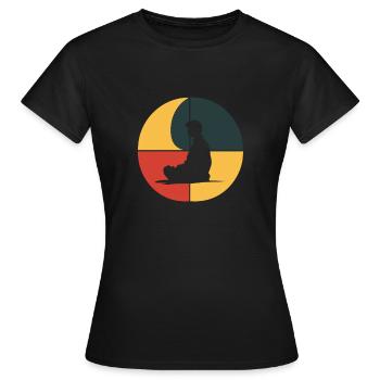 Meditation Zen Entspannung - Frauen T-Shirt - Schwarz - Vorne - AI Model Female 172 dark (172cm)