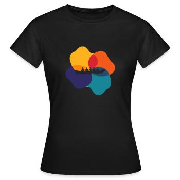 Wasser Rudertechniken Fluss - Frauen T-Shirt - Schwarz - Vorne - AI Model Female 172 dark (172cm)