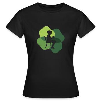 Stricken Haekeln - Frauen T-Shirt - Schwarz - Vorne - AI Model Female 172 dark (172cm)