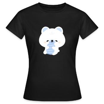 Verschlafener Eisbär - Frauen T-Shirt - Schwarz - Vorne - AI Model Female 172 dark (172cm)