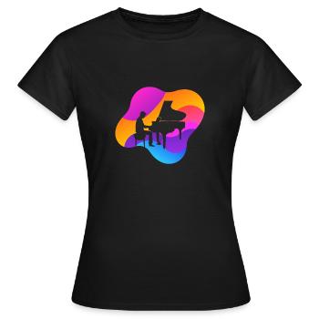 École de musique instrumentale - T-shirt Femme - noir - Devant - AI Model Female 172 dark (172cm)