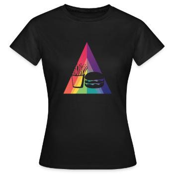 Burger Restauration rapide BBQ - T-shirt Femme - noir - Devant - AI Model Female 172 dark (172cm)