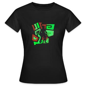 Tête de pirate - T-shirt Femme - noir - Devant - AI Model Female 172 dark (172cm)