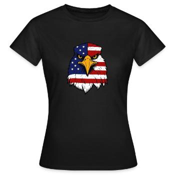 US Adler - Frauen T-Shirt - Schwarz - Vorne - AI Model Female 172 dark (172cm)