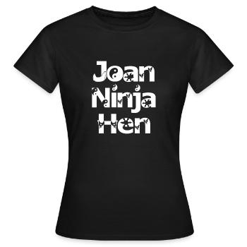 Joan Ninja Hen - Frauen T-Shirt - Schwarz - Vorne - AI Model Female 172 dark (172cm)