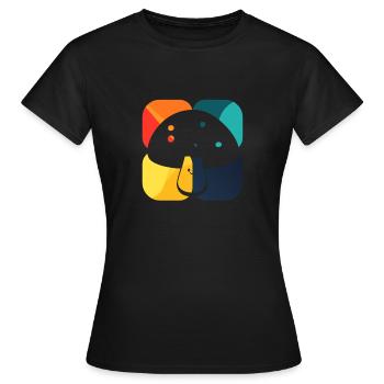Éponges mycologiques végétariennes - T-shirt Femme - noir - Devant - AI Model Female 172 dark (172cm)