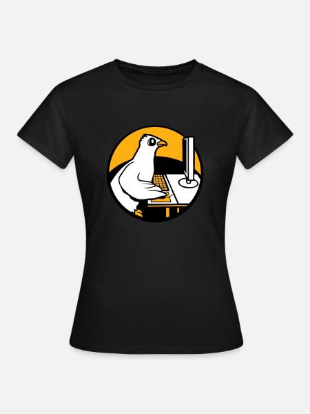 Pigeon Works Office Computer Keyboard Mouse Gamer - Women's T-Shirt - black
