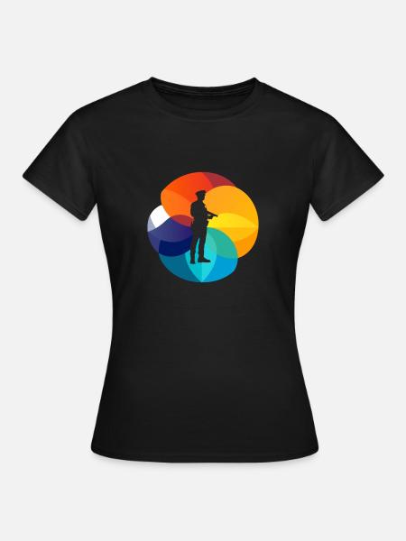 Polizei Streife Kriminalitaet - Frauen T-Shirt - Schwarz