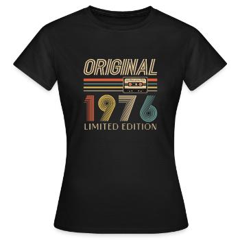 49. Geburtstag 49 Jahre Original 1976 - Frauen T-Shirt - Schwarz - Vorne - AI Model Female 172 dark (172cm)