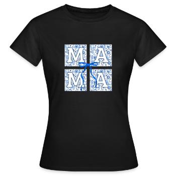Mama Flowers - Mama Geschenkidee - Frauen T-Shirt - Schwarz - Vorne - AI Model Female 172 dark (172cm)