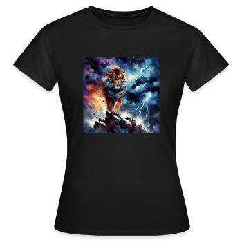 Ein majestätischer Tiger - Frauen T-Shirt - Schwarz - Vorne - AI Model Female 172 dark (172cm)