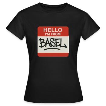 Basel graffiti - Frauen T-Shirt - Schwarz - Vorne - AI Model Female 172 dark (172cm)