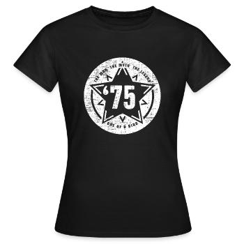 '75 - 1975 - T-shirt Femme - noir - Devant - AI Model Female 172 dark (172cm)