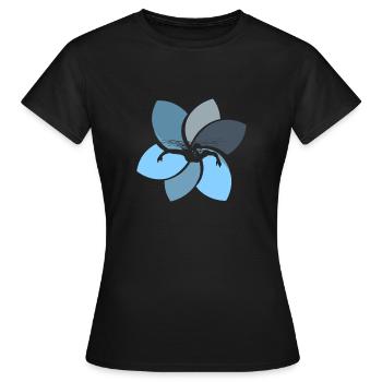 Schwimmer Scuba Taucherbrille - Frauen T-Shirt - Schwarz - Vorne - AI Model Female 172 dark (172cm)