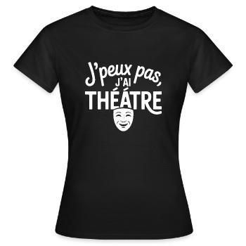 Ich kann kein Theater haben - Frauen T-Shirt - Schwarz - Vorne - AI Model Female 172 dark (172cm)
