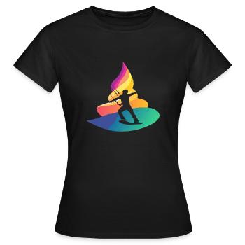 Wakeboard Wakeboard - T-shirt Femme - noir - Devant - AI Model Female 172 dark (172cm)