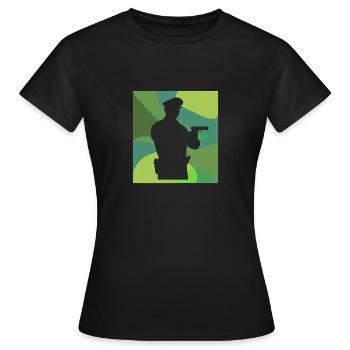 Agent de police Sécurité du travail - T-shirt Femme - noir - Devant - AI Model Female 172 dark (172cm)