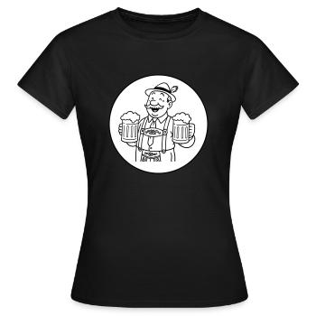 M. Bier - T-shirt Femme - noir - Devant - AI Model Female 172 dark (172cm)