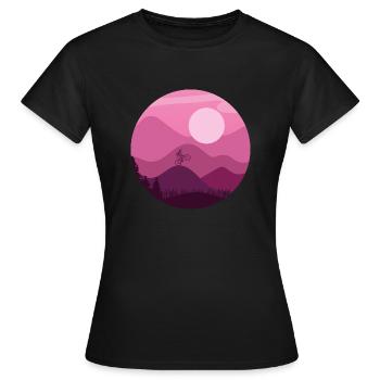 Mountainbiker - Frauen T-Shirt - Schwarz - Vorne - AI Model Female 172 dark (172cm)