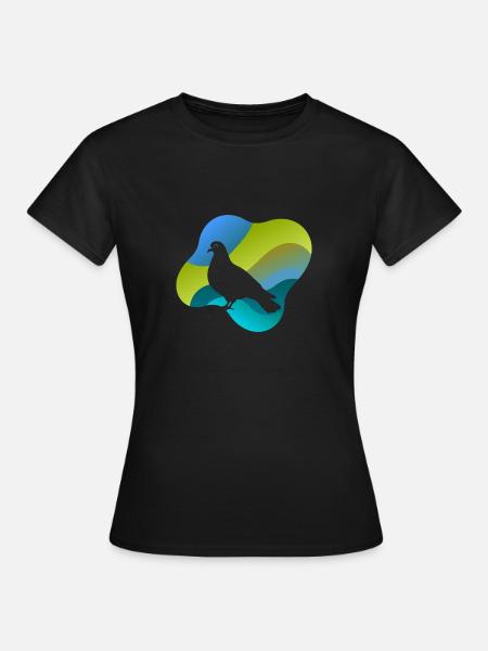 Tauben Turteltauben Taubenei - Frauen T-Shirt - Schwarz