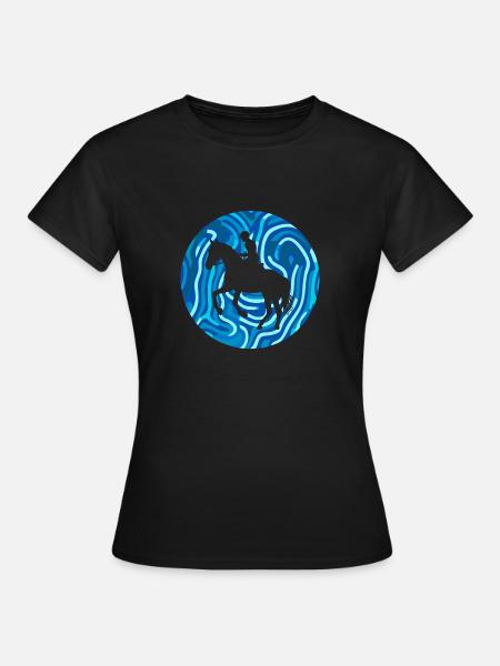 Pferde Wildpferd Pferd - Frauen T-Shirt - Schwarz