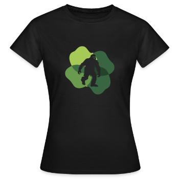 Bigfoot Legende Ungeheuer - Frauen T-Shirt - Schwarz - Vorne - AI Model Female 172 dark (172cm)