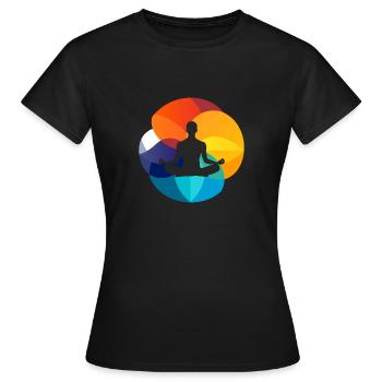Méditation Respiration Yoga - T-shirt Femme - noir - Devant - AI Model Female 172 dark (172cm)