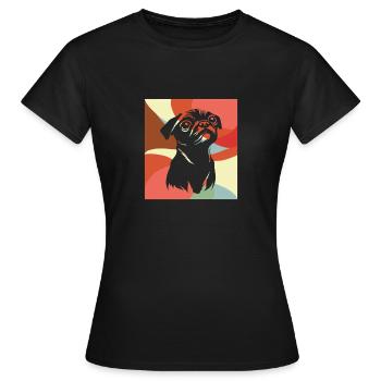 Mops Haustier - Frauen T-Shirt - Schwarz - Vorne - AI Model Female 172 dark (172cm)