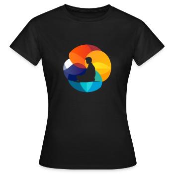 Meditation Stressabbau Achtsamkeit - Frauen T-Shirt - Schwarz - Vorne - AI Model Female 172 dark (172cm)
