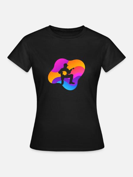 Banjo Dixieland - Frauen T-Shirt - Schwarz
