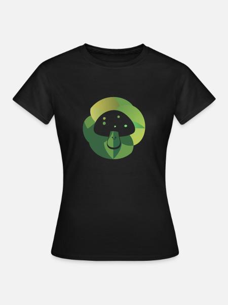 Vegetarisch Essbar Pilze - Frauen T-Shirt - Schwarz