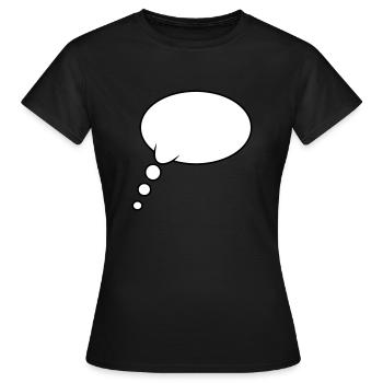 Denkblase Design - Frauen T-Shirt - Schwarz - Vorne - AI Model Female 172 dark (172cm)