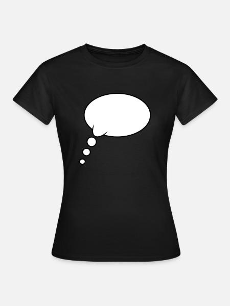 Denkblase Design - Frauen T-Shirt - Schwarz