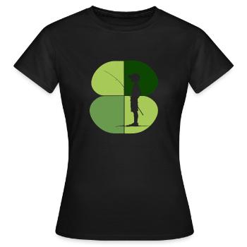 Fishing Carp Fishing Rod - Women's T-Shirt - black - Front - AI Model Female 172 dark (172cm)