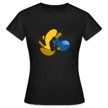 Jazz Blaskapelle Saxophon - Frauen T-Shirt - Schwarz - Vorne - AI Model Female 172 dark (172cm)