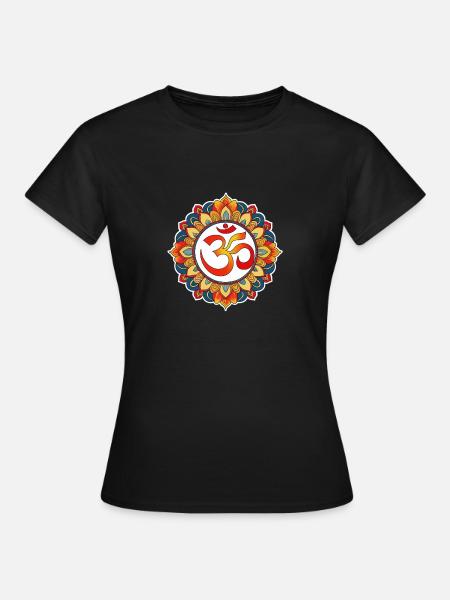 OM mandala - Women's T-Shirt - black