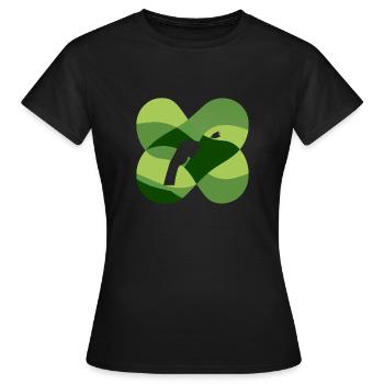 Darts Dartboard Dartsport - Frauen T-Shirt - Schwarz - Vorne - AI Model Female 172 dark (172cm)