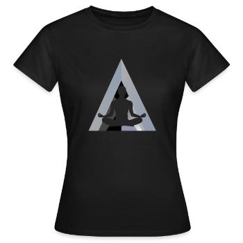 Meditation Stressabbau Entspannung - Frauen T-Shirt - Schwarz - Vorne - AI Model Female 172 dark (172cm)