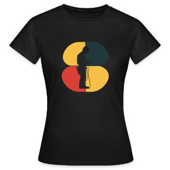 Électricien Travaux électriques Installation électrique - T-shirt Femme - noir - Devant - AI Model Female 172 dark (172cm)