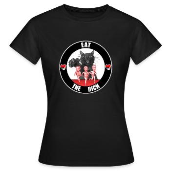Eat The Rich - Women's T-Shirt - black - Front - AI Model Female 172 dark (172cm)